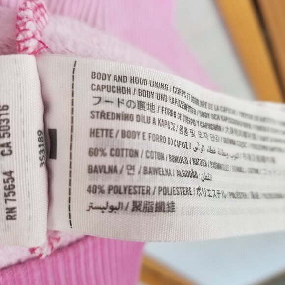 Hollister 90s Style Muscle Hoodie Top Size XS Pink Distressed - Picture 6 of 6